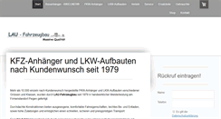 Desktop Screenshot of lau-fahrzeugbau.de