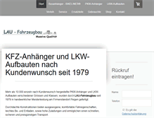 Tablet Screenshot of lau-fahrzeugbau.de